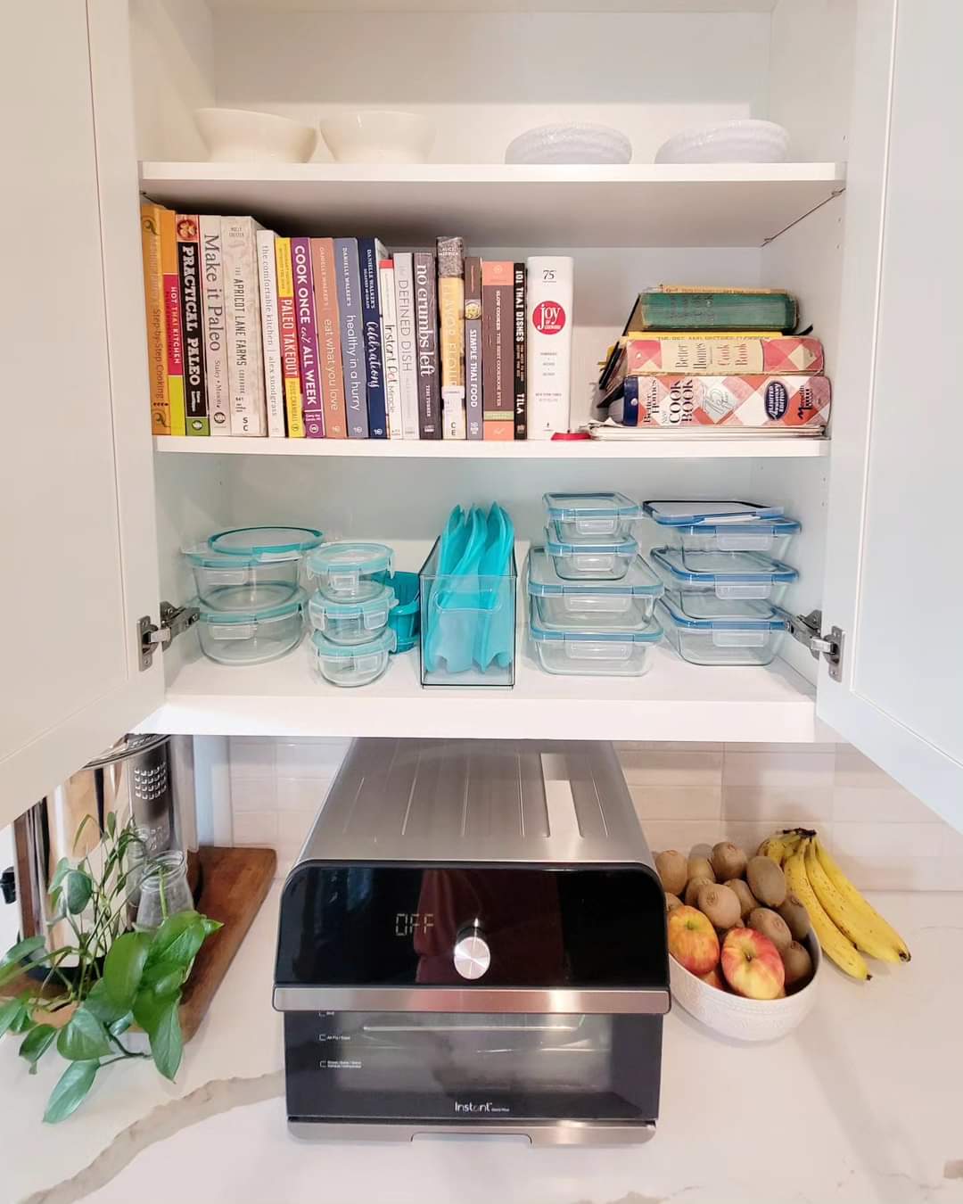 Mess to Less Organized Kitchen Cabinet