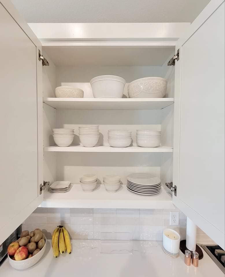 Mess to Less Organized Kitchen Cabinet 